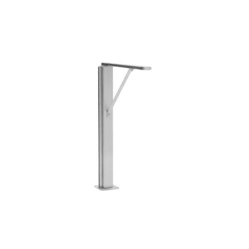 CRL SG40024LEBS Brushed Stainless Left Hand Open End 24" Plaza Series Sneeze Guard Post with Top Shelf