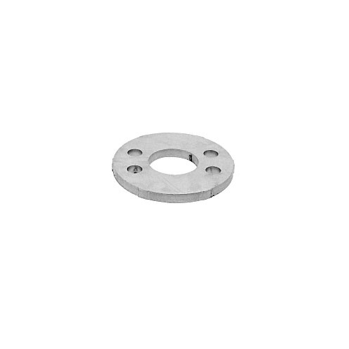 CRL PR12FWS Mill Finish Stainless Steel Base Flange for 1-1/4" Schedule 40 Pipe Railings - Wood Mount