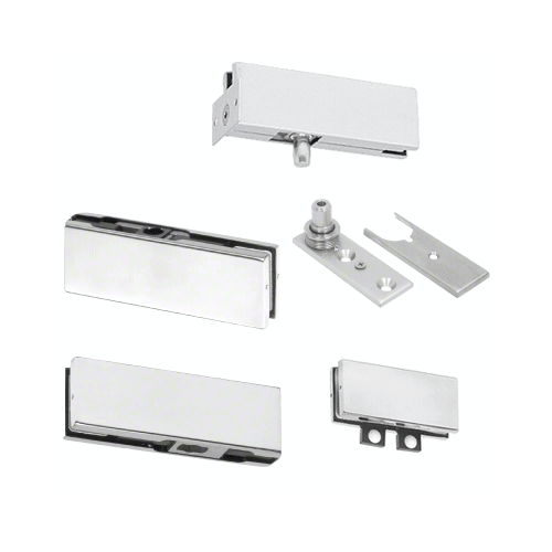 CRL PHA6A Satin Anodized North American Patch Door Kit for Double Doors ...