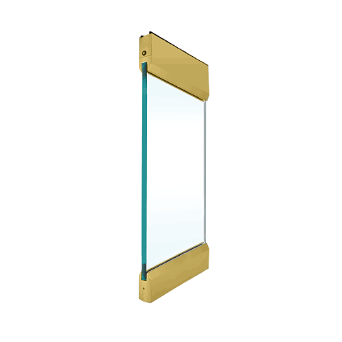 Polished Brass Type 1 Standard with 4" Tapered Rails Top and Bottom