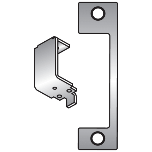 Faceplate for HES 1006 Series Electric Strikes for Use with Mortise Locksets with a 1 Inch Deadbolt Without a Deadlatch Bright Brass