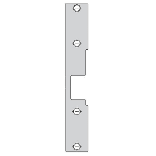 Faceplate for HES 1006 Series Electric Strikes for Use with Mortise Lockset with Deadlatch Below the Latchbolt in Wood Application Satin Brass