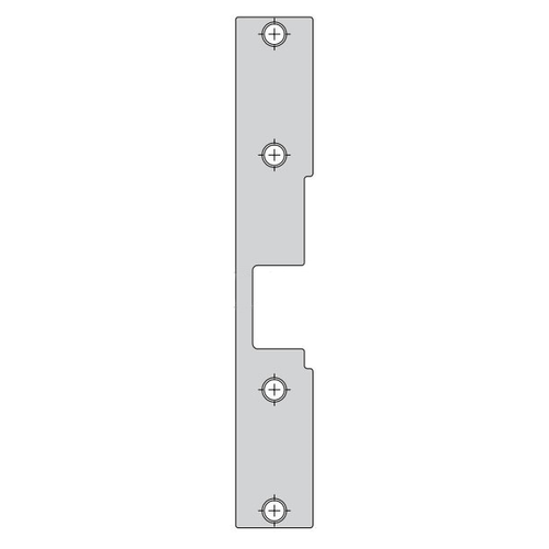 Faceplate for HES 1006 Series Electric Strikes for Use with Mortise Lockset with Deadlatch Below the Latchbolt in Wood Application Applied