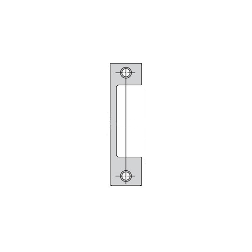 Faceplate for HES 1006 Series Electric Strikes for Mortise Lockset where Deadlatch is Above the Latchbolt and the Deadbolt is for Night-Latch Function Bright Stainless Steel