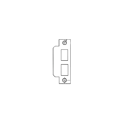 Left Hand ASA Strike For 2-3/4" Backset Latch, Deadbolt, Auxiliary Latch Lifetime Brass Finish