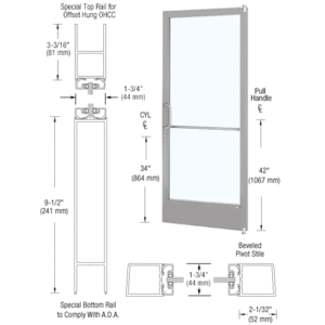 Crl U S Aluminum De21111l360105 Clear Anodized Single 36 X 84