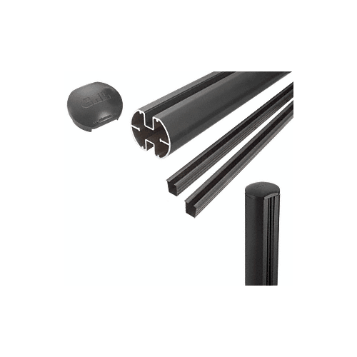 Matte Black AWS 3" Diameter Round 180 Degree 60" Center Post Kit