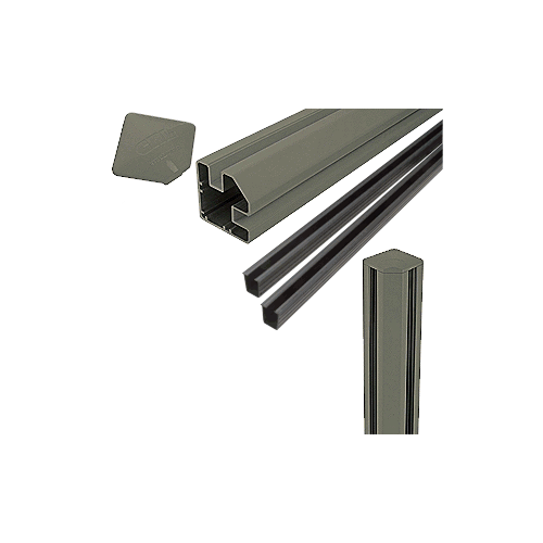 Beige Gray AWS 2" x 2-5/8" Rectangular 90 Degree 48" Corner Post Kit