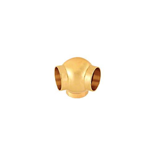 Polished Brass 2-5/8" 135 Degree Ball Type Side Outlet Elbow for 1-1/2" Tubing