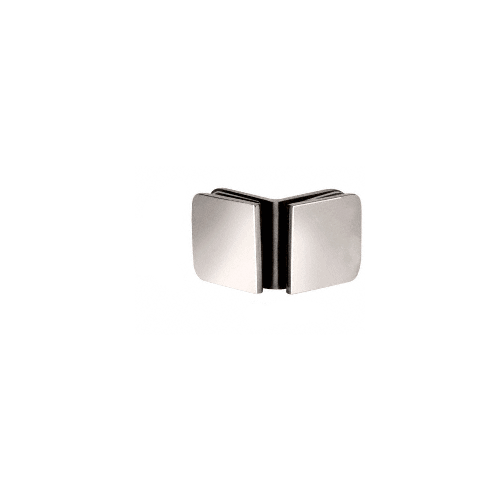 Polished Nickel Roman Series 90 Degree Glass-to-Glass Clamp