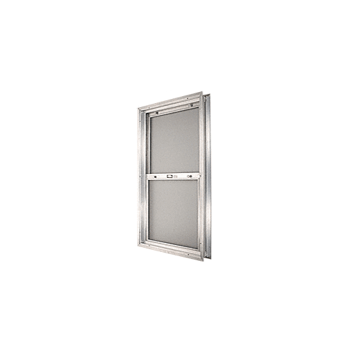 Satin Anodized 20-3/4" x 30-1/8" Bel-Air "Plaza" Combination Door Unit With Obscure Tempered Glass and Mill Frame for 1-3/4" 2-6 Slab Door