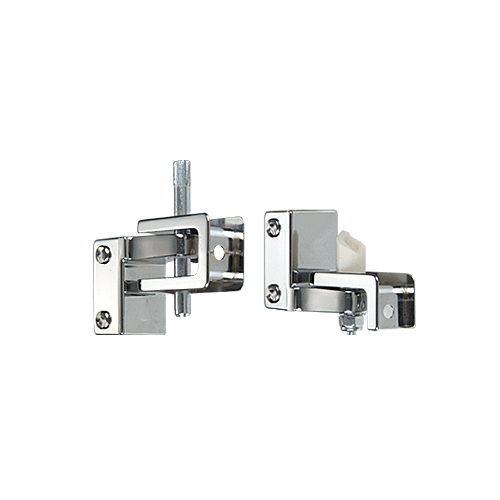 Chrome Gravity Hinge Assembly for Restroom Partitions