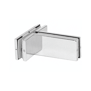 Polished Stainless Transom Mounted Patch Connector with Support Fin Bracket