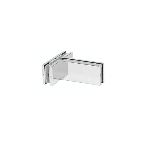 CRL PH71PS Polished Stainless Transom Mounted Patch Connector with Support Fin Bracket