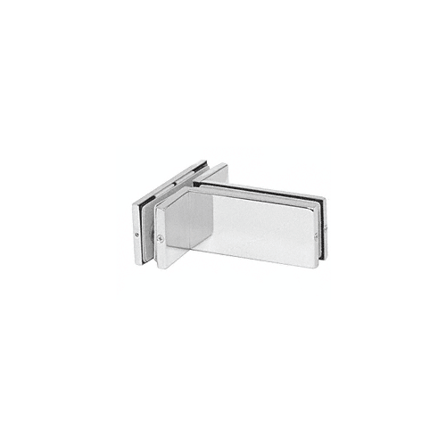 Polished Stainless Transom Mounted Patch Connector with Support Fin Bracket