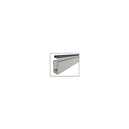 CRL W5B20 Mill Aluminum 240" Small Profile Windscreen Base Shoe for 3/8" or 1/2" Glass - Extrusion Only