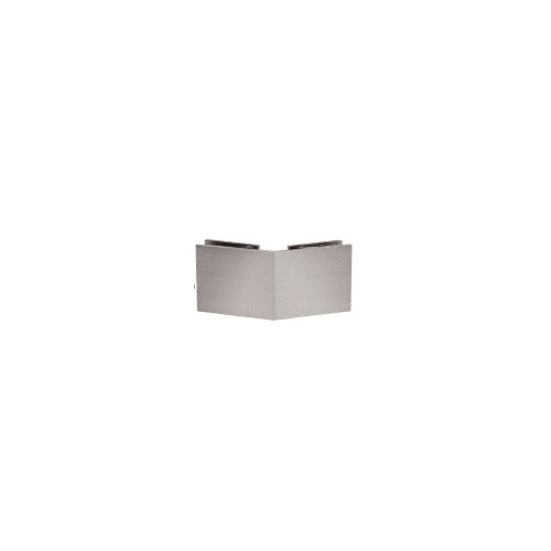 Brushed Nickel Square 135 Degree Glass-to-Glass Clamp