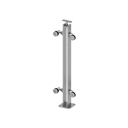 CRL P8F42CBS Brushed Stainless 42" P8 Series 180 Center Post Fixed Fitting Railing Kit