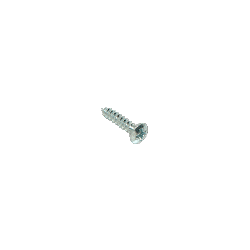 Chrome 8 x 1" Oval Head Phillips Tapping Sheet Metal Screws