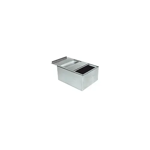 Brixwell DDSL1620B Brushed Stainless Sliding Deal Drawer and Pass-Thru Bin