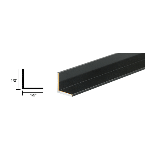 Black 1/2" Aluminum "L" Bar Extrusion - Canada Only