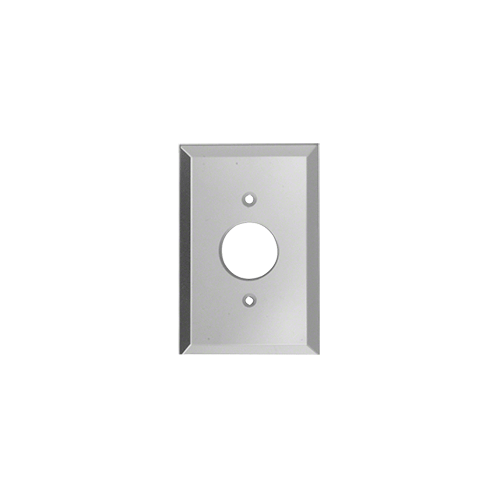 Gray Single Plug 1-3/8" Hole Glass Mirror Plate