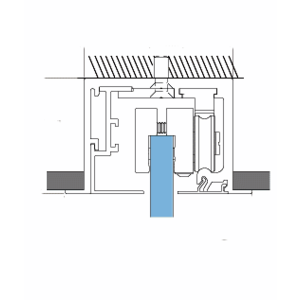 Crl Crl490dbsa 490 Series Brushed Stainless Anodized Drop Ceiling Mount Sliding Door Kit