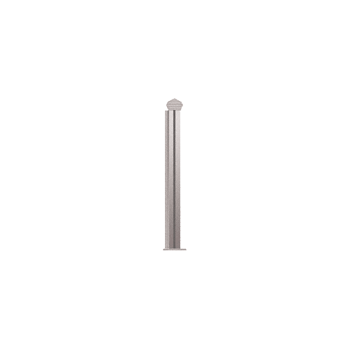 Polished Stainless 18" High 1-1/2" Square PP44 Plaza Series Counter/Partition Corner Post