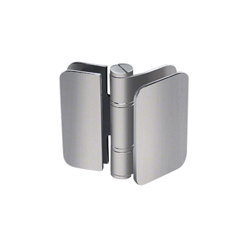 Brushed Nickel Zurich 02 Series 180 Degree Glass-to-Glass Inswing or Outswing Bi-Fold Hinge