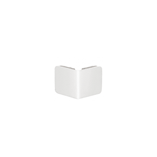 White Beveled Style 90 Glass-to-Glass Clamp