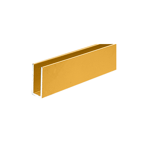Brite Gold Anodized Aluminum Channel Extrusion 144" Stock Length