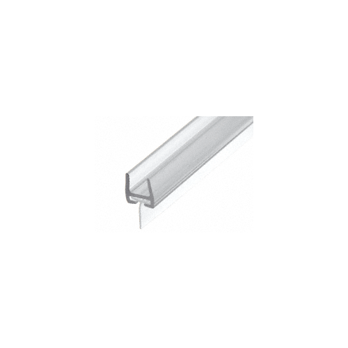 Polycarbonate Bottom Rail With Wipe for 3/8" Glass - 95" Stock Length