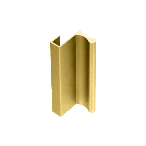 Gold Anodized Aluminum 12' Extrusion for Showcase and Cabinet Finger Pull with 7/16" Lip 144" Stock Length