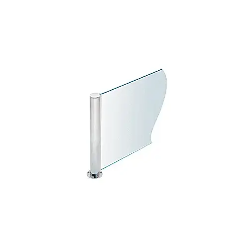 CRL PP08EBS Brushed Stainless 12" Round PP08 Elegant Series Counter/Partition End Post