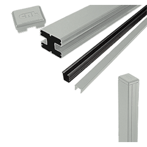 Agate Gray AWS 2" x 2-5/8" Rectangular 180 Degree 36" End Post Kit