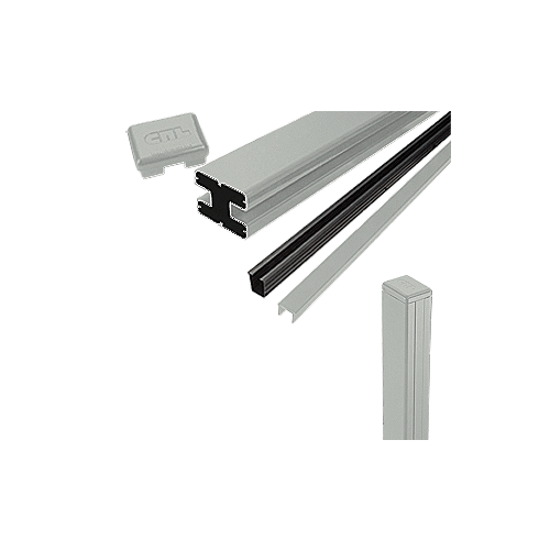 Agate Gray AWS 2" x 2-5/8" Rectangular 180 Degree 36" End Post Kit