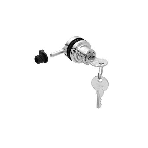 CRL 0910CHKA Chrome Keyed Alike Thru-Glass Plunger Lock