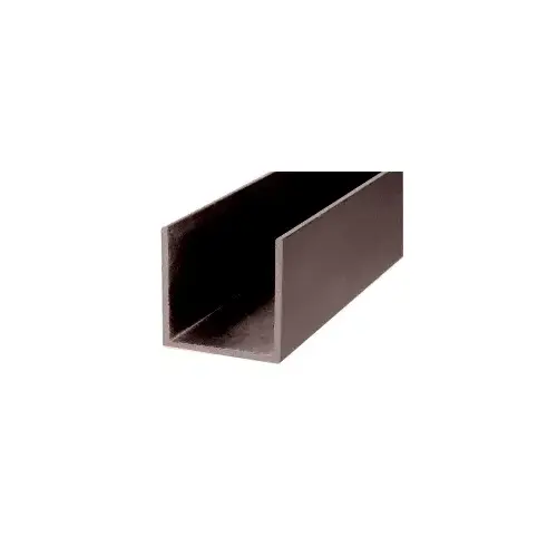 CRL SV643DU Duranodic Bronze 1-1/4" U-Channel Extrusion - 144" Length