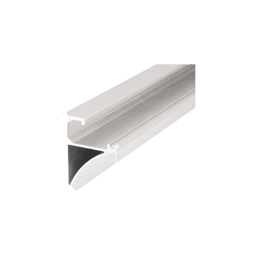 White 96" Aluminum Shelving Extrusion for 3/8" Glass