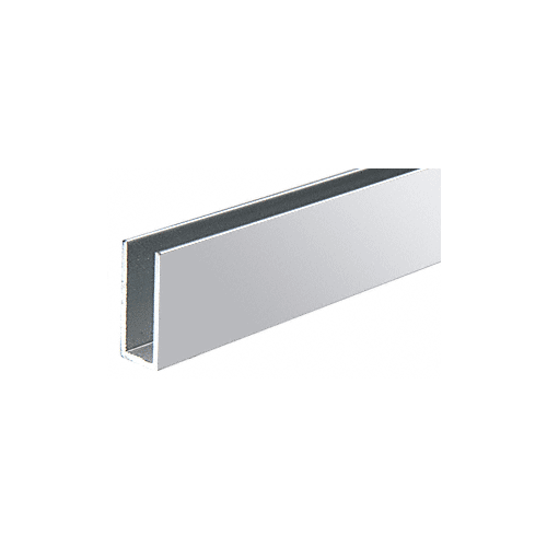 CRL D623BA Brite Anodized 1/4" Single Channel with 1" High Wall 144" Stock Length