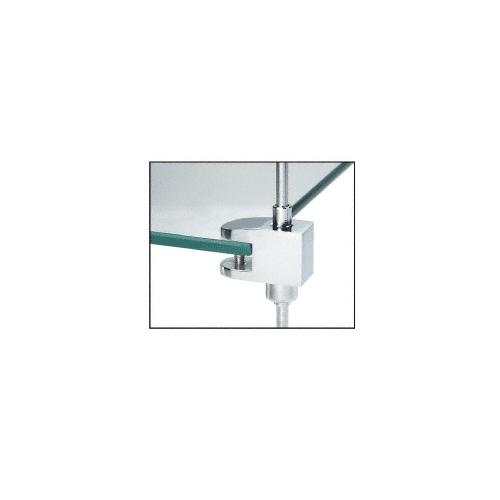 CRL RD4305CH Chrome Plated One-Way Glass Support for Rod Display System