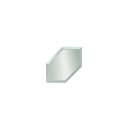 Clear Mirror Glass 2" Emerald Corner Beveled on All 6 Sides