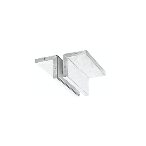 Satin Anodized Ceiling Mounted Support Fin Bracket Patch Fitting