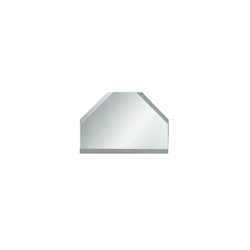 CRL BM2T4 Clear Mirror Glass 4" T-Connector Beveled on 3 Sides
