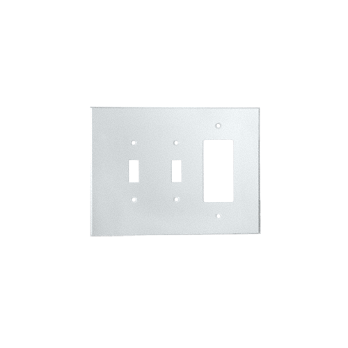 CRL PMP306 Clear Double Toggle Switch Single Designer Acrylic Mirror Plate