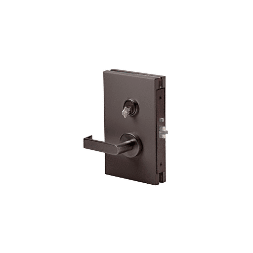 Dark Bronze 6" x 10" LHR Center Lock With Deadlatch in Storeroom Function