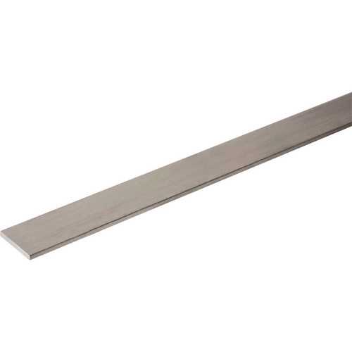 1-1/2 in. x 96 in. Aluminum Flat Bar with 1/8 in. Thick Silver Metallic - pack of 5