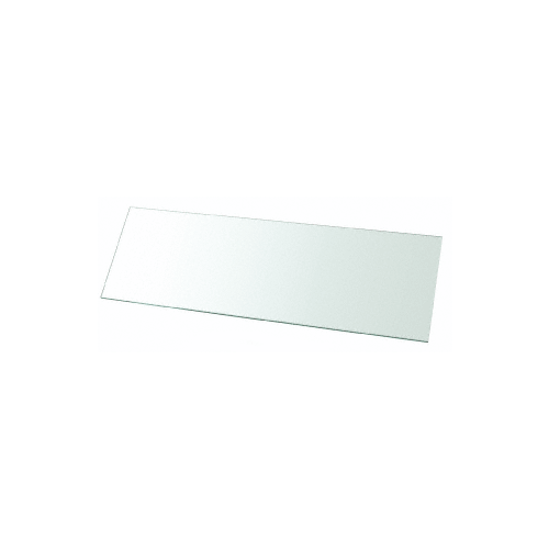 8" x 24" Rectangular 1/4" Clear Tempered Glass Shelf - 5/ Pk