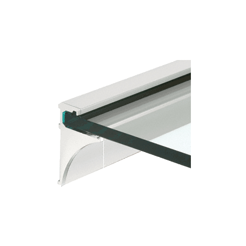 Brite Anodized 36" Aluminum Shelf Kit for 1/4" Glass