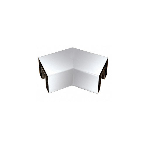 Polished Stainless 135 Degree Horizontal Corner for 1-1/2" Square Glass Cap Railing